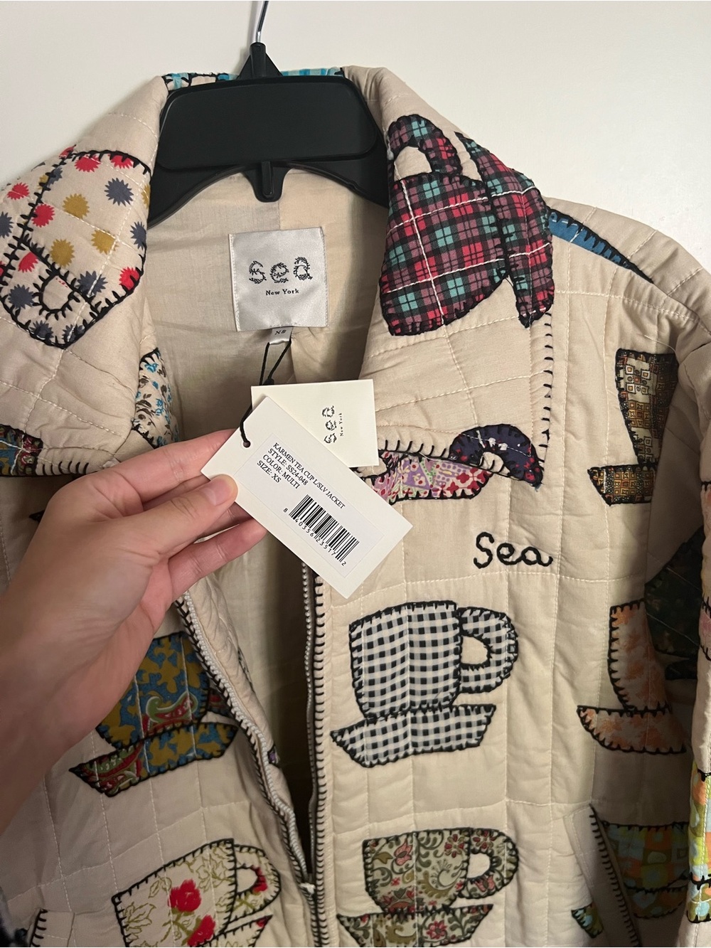 NWT Sea New York teacup quilted jacket - Picture 2 of 6